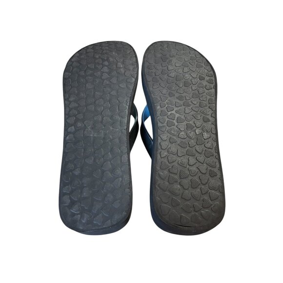 Brighton “Flit” Butterfly Blue Rhinestone Flipflop Slide Platform Sandals SZ 10 - Picture 8 of 8